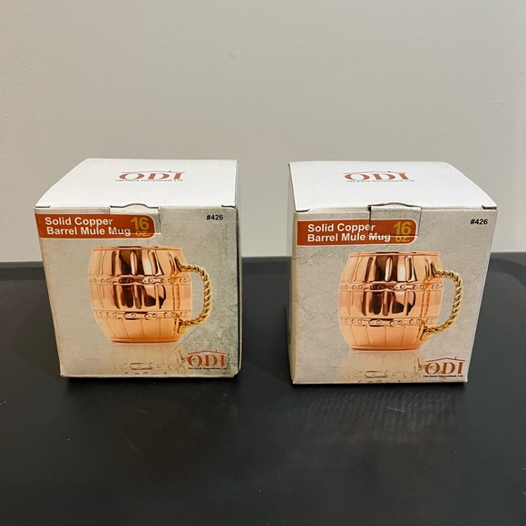 Paire De Mugs Cuivre Moscow Mule 16 Oz Old Dutch - Neufs, Parfaits Pour Cocktails